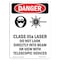 Signmission OSHA Danger Sign, Class IIIa Laser Do, 10in X 7in Decal, 10" H, 7" W, Portrait, Class IIIa Laser Do OS-DS-D-710-V-1416 - alternate 1